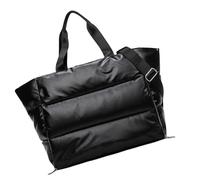 Sacs en toile de sport : sac de gymnastique polyvalent avec poche pour chaussures et tissu résistant à l'eau, option de transport durable | Solution de voyage compacte pour exercice féminin, noir
