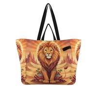 Sacs en toile imperméables Momlife pour homme, cadeau de demoiselle d'honneur, collage du désert de lion