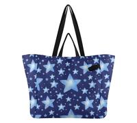 Sacs en toile imperméables pour la cuisine, les professeurs, les voyages, la plage, les mariages, la lessive, Noël, bleu marine, étoiles aquarelles