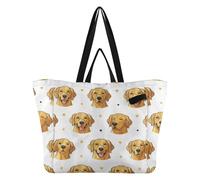 Sacs en toile imperméables pour la cuisine, sac d'épicerie pour maman, sac pour femme, kit de livraison de maternité, motif essentiel Golden Retriever