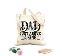 Sacs en toile imprimés numériquement Le titre « papa » se trouve juste au-dessus de celui d'un roi. Une typographie artistique peut être utilisée pour la fête des pères. tissu épais de 12 oz 31x36cm