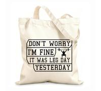 Sacs en toile imprimés numériquement Ne t'inquiète pas, je vais bien, c'était la journée des jambes hier, prêt à imprimer tissu épais de 12 oz Utilise comme trousse de maquillage 25x30cm Petit