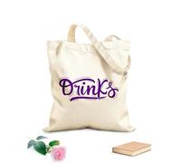 Sacs en toile imprimés numériquement tissu épais de 340g/m² restauration rapide, malbouffe, street food, café, boulangerie, restaurant, badge, pizza, burger Utilise comme trousse de maquillage