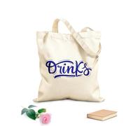 Sacs en toile imprimés numériquement tissu épais de 340g/m² restauration rapide, malbouffe, street food, café, boulangerie, restaurant, badge, pizza, burger Utilise comme trousse de maquillage