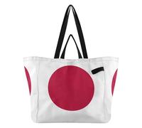 Sacs en toile réutilisables pour professeurs, marchés agricoles, voyages, Drapeau national du Japon, Taille unique
