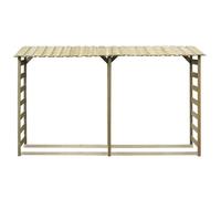 Sacs et paniers a buches Double abri de stockage du bois 300 x 44 x 176 cm Pin impregne