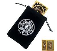 Sacs et pochettes de tarot | Porte-cartes de tarot en flanelle réutilisable avec cordons de serrage pour cartes de tarot pour et adultes, Nouveau O, Refer to description, Unisexe
