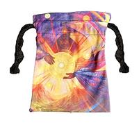 Sacs et pochettes de tarot, sac de rangement à cordon de serrage, sac à dés de tarot, motif dieu soleil, 13 x 18 cm, sacs à main pour cartes de tarot, dés, amateurs de tarot, 3 pièces de couleurs