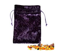Sacs et pochettes de tarot | Sac de rangement en velours pour cartes de tarot à pois en strass | Belle pochette en tissu, 13 x 18 cm pour cartes de tarot, bijoux, dés et plus encore