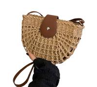 Sacs et sacs en paille - Pochette tressée en paille perforée spacieuse, sac de plage au crochet | pour bureau, école, quotidien, bureau, rendez-vous, extérieur, voyage, travail, shopping, pendule