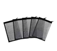 Sacs Filtrants Pour Aquarium En Maille Fine Noire Avec Fermeture Éclair Pour Réservoir De Poissons Anneaux En Céramique À Charbon Actif Fish Tank Media Mesh, Sacs Filtrants En Maille 5 Pièces