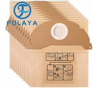 Sacs Filtre - FOLAYA - Karcher WD2 MV2 - 10 Sacs - Haute Capacité - Super Filtrant