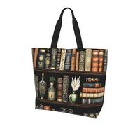 Sacs Fourre-Tout Bibliothèque Vintage 1 Impression Femme Sac Cabas Grande Sac A Main Léger Sacs À Bandoulière Pour Piscine Affaires Université