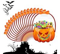 Sacs Fourre-Tout De La Terreur, Sacs à Dragées Transparents Scellés En Forme De Citrouille D'halloween Avec Poignées, Pochettes Refermables Effrayantes Pour Les Fêtes De Fin D'année(150Pcs)