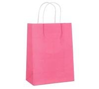 Sacs fourre-tout en papier, sacs à emporter for magasin de vêtements, emballage détail poignée élégante for Boutique, cosmétiques, paquet 20(Roze)