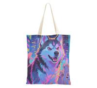 Sacs fourre-tout en toile fluorescente pour femme avec poches avec poignées réutilisables en vrac, cadeau d'anniversaire