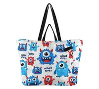 Sacs fourre-tout en toile imperméables pour la cuisine, les courses, le spa, la douche, les monstres ludiques et le texte
