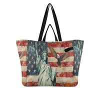 Sacs fourre-tout en toile utilitaires pour la cuisine, les courses, les voyages, les présidents américains, le drapeau et la liberté