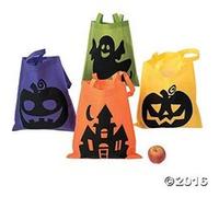 Sacs fourre-tout Halloween - 12 par commande - Grand fourre-tout de 16 pouces G