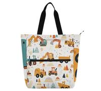 Sacs fourre-tout jaunes simples pour enfants, femmes, hommes, gothiques, robustes, enseignants, sac à bandoulière avec fermeture éclair, pour l'école, le travail, les voyages, les fournitures