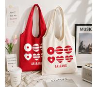 Sacs fourre-tout minimalistes coréens B-TS ARIRANG, imprimés recto-verso avec RM, JIN, SU/GA, J-HOPE, JIMIN, V, JUNG/KOOK et portraits de groupe B-TS ARIRANG BT21, en canevas durable, grande capacité,