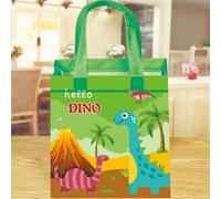 Sacs Fourre-Tout Non Tissés De Dinosaure De Dessin Animé,Sac D'épicerie Réutilisable D37,Décorations De Fête D'anniversaire Pour Enfants,Sacs Cadeaux De Collations,12 - Type Dinosaur Green-22x11x23cm