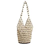 Sacs fourre-tout tissés par perles pour femmes, sac à main fait main | Sac à main léger sous les bras, sac seau de plage pour le travail quotidien en voyage