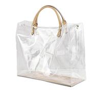 Sacs fourre-tout transparents pour femme - Sac de plage en PVC , sac utilitaire léger et transparent | Ensemble d'inserts en tissu amovible, accessoire moderne approuvé par les stades