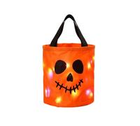 Sacs Halloween Lumineux Trick Or Treated, Lot de 2/4 Sacs LED pour Bonbons | Sacs réutilisables à tête de citrouille, lumières LED multicolores éclatantes et anses solides, pour soirées nocturnes
