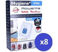 Sacs Haute Filtration Hygiène+ pour ROWENTA Silence Force / X-trem Power - Pack de 8-ROWENTA TEFAL HYGIENE + Optimal ZR200540