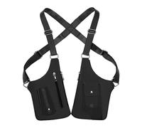 Sacs Holster pour Homme et Femmes, sac à Bandoulière Réglable Holster Portefeuille, Gilet Antivol en Cuir PU avec Plusieurs Poches, Adapté aux Voyages et aux Déplacements en Extérieur (Noir)