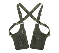 Sacs Holster pour Homme et Femmes, sac à Bandoulière Réglable Holster Portefeuille, Gilet Antivol en Cuir PU avec Plusieurs Poches, Adapté aux Voyages et aux Déplacements en Extérieur (Vert Armée)