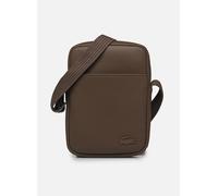 Sacs homme Lacoste Recycled Fiber Vertical Shoulder Bag pour T.U Marron