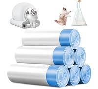 Sacs Hygiéniques pour Litière Chat: PRITOK 90 Pièces 6 Rouleaux Doublures Sac à Litière pour Chat, Grandes Doublures de Litière Jetables pour Chat pour Bac à Litière pour Chat, Déchet Animal