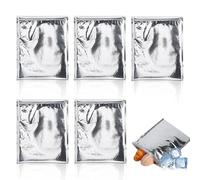 Sacs isolés réutilisables de 5pcs, Sacs de stockage alimentaire en feuille d'aluminium multifonctionnels Organizateur de alimentaires ménagers pour Conservation alimentaire(25x30cm/9.8x11.8in)