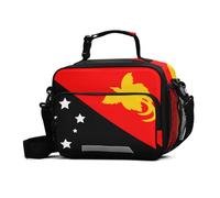 Sacs isothermes avec drapeau national de Papouasie-Nouvelle-Guinée avec bandoulière réglable, boîte à déjeuner simple et moderne