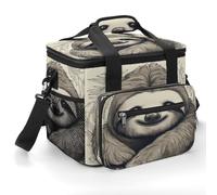 Sacs isothermes isothermes, paresseux mon esprit, imprimé animal, grand sac isotherme de 22 L, pliable, portable, étanche, pour camping, pique-nique, plage, voyage