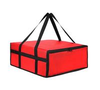 Sacs isothermes polyvalents en tissu non tissé pour le shopping et les pique-niques, sac de livraison de nourriture pliable portable avec poignée, Rouge