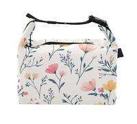 Sacs isothermes pour enfants avec fleurs de printemps, orchidées, tulipes neutres, sac à déjeuner portable pour femme pour personnel médical d'hôpital