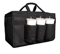 Sacs isothermes pour livraison de nourriture sac de livraison de nourriture isolé en tissu Oxford 22x14x12'' avec porte-gobelets sac de livraison de nourriture de capacité