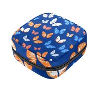 Sacs menstruels pour l'école, motif papillons sans couture, sac de rangement pour serviettes hygiéniques, sacs tampons pour femmes, pochette à fermeture éclair pour tasse menstruelle