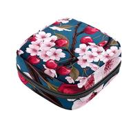 Sacs menstruels pour l'école, porte-monnaie de rangement de serviettes hygiéniques, pochette à fermeture éclair pour tasse menstruelle, sacs à tampons pour femmes Cerise-828