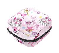 Sacs menstruels pour l'école, sac de rangement de serviettes hygiéniques, pochette à fermeture éclair, sac à tampon pour femme, château de princesse, bâton magique, rose