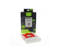 Sacs microfibres adaptable par 4 HEBS52+ pour Aspirateur BOSCH, HANSEATIC, SELECLINE, SEVERIN, SIEMENS, UFESA , DINO ULTRA, MOVEON MINI, SPHERA