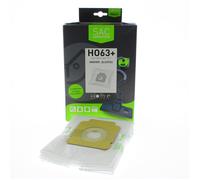 Sacs microfibres adaptable par 4 en vrac HEHO63+REC pour Aspirateur ELCOTEC, HOOVER, SEVERIN, FREESPACE