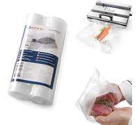 Sacs moletés pour machines d'emballage sous vide en bande 200 x 6000 mm, 2 rouleaux