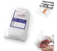 Sacs moletés pour machines d'emballage sous vide en bande 150x400mm 100 pièces.