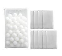 Sacs Multimédia pour Aquarium - Pochette De Filtration Aquatique, 10 Pièces, Support De Boules De Filtre sous- en Maille avec Fermeture Éclair, Filet De Substrat Perméable | Sacs De Médias D'écum