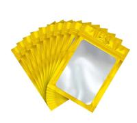 Sacs Mylar colorés 300 pièces, fermeture éclair refermable pour Bijoux | Sacs holographiques avec fenêtre transparente for emballage d'affichage de bijoux