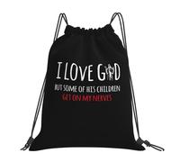 Sacs Piscine Dieu, mais Certains De Ses Enfants M'Énervent (Vintage) Gym Sack Unisexe Sacs À Cordon Imperméable Sac De Sport pour Voyage Camping Plage M